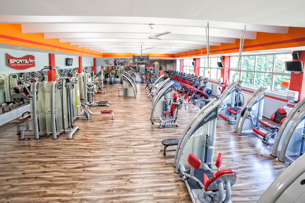 widok z góry na siłownię